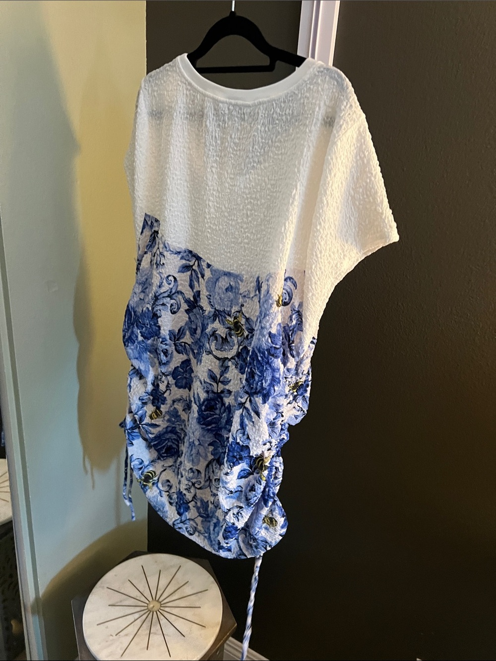 NWT. Anthropologie, Maeve, 3X, White & Blue Floral w/ Corset inlay - Picture 9 of 10